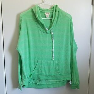 Green hooded long sleeve